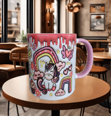 Litle ponny Baskı içi ve Kulpu Renkli Kupa