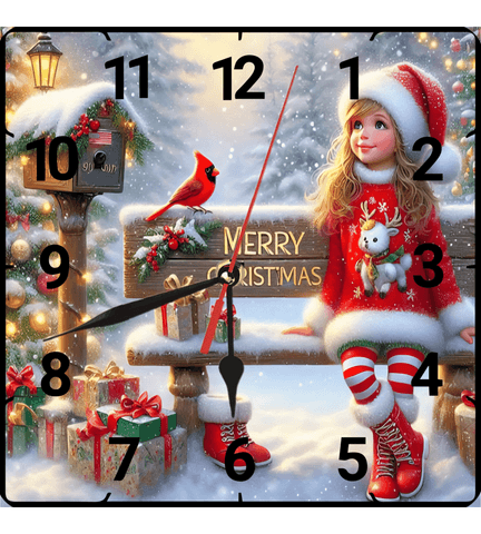 Noel gecesi christmas vintage baskı metal hediyelim dekoratif kaliteli duvar saati