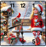 Noel gecesi christmas vintage baskı metal hediyelim dekoratif kaliteli duvar saati