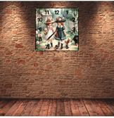 Minik dostlar vintage baskı metal hediyelim dekoratif kaliteli duvar saati