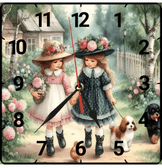 Minik dostlar vintage baskı metal hediyelim dekoratif kaliteli duvar saati