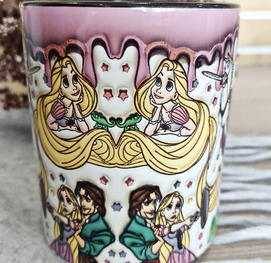 Prenses Baskı içi ve Kulpu Renkli Kupa