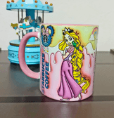 Prenses Baskı içi ve Kulpu Renkli Kupa