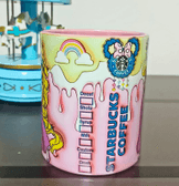 Prenses Baskı içi ve Kulpu Renkli Kupa