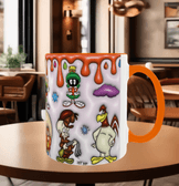 Looney Tunes Baskı içi ve Kulpu Renkli Kupa