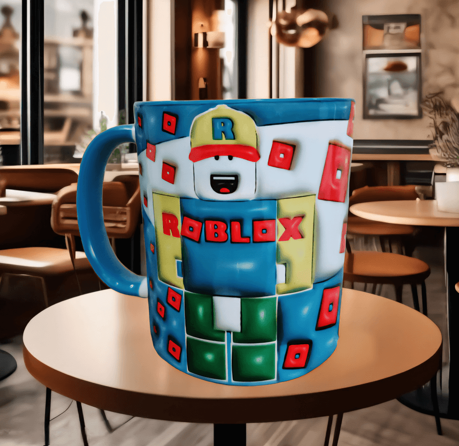Roblox Baskı içi ve Kulpu Renkli Kupa