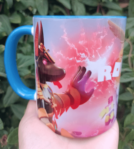 Roblox Baskı içi ve Kulpu Renkli Kupa