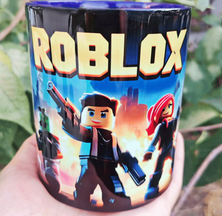 Roblox Baskı içi ve Kulpu Renkli Kupa