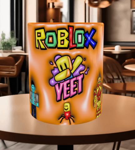 Roblox Baskı içi ve Kulpu Renkli Kupa