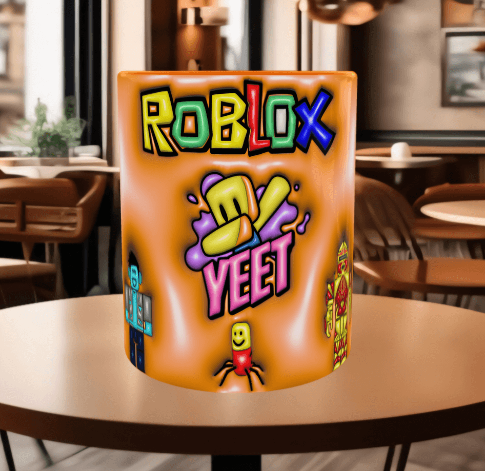 Roblox Baskı içi ve Kulpu Renkli Kupa