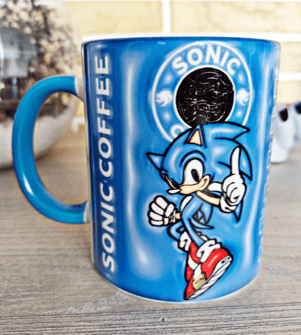 Sonic Baskı içi ve Kulpu Renkli Kupa