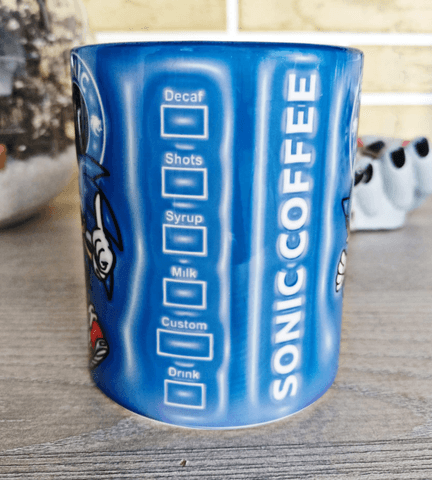 Sonic Baskı içi ve Kulpu Renkli Kupa