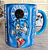 Sonic Baskı içi ve Kulpu Renkli Kupa