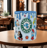 Şirinler Baskı içi ve Kulpu Renkli Kupa