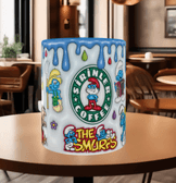 Şirinler Baskı içi ve Kulpu Renkli Kupa