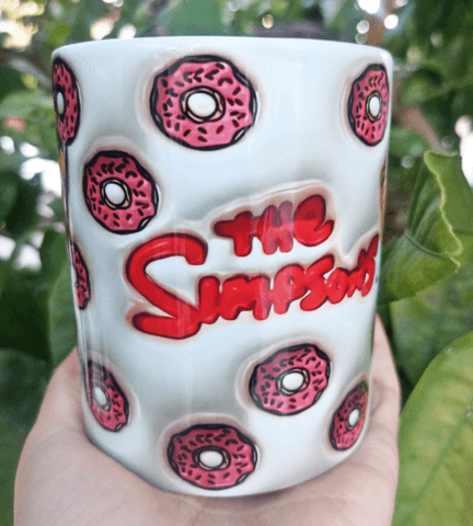 Simpsonlar Baskı içi ve Kulpu Renkli Kupa