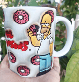 Simpsonlar Baskı içi ve Kulpu Renkli Kupa