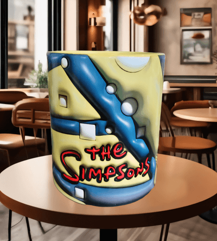 Simpsonlar Baskı içi ve Kulpu Renkli Kupa