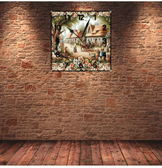 Saklı köy vintage baskı metal hediyelim dekoratif kaliteli duvar saati