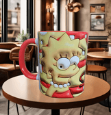 Simpsonlar Baskı içi ve Kulpu Renkli Kupa