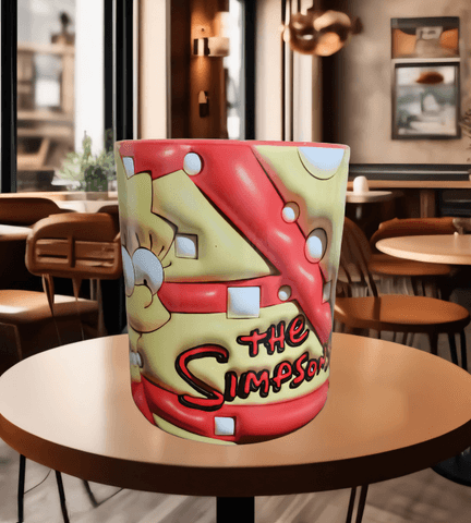 Simpsonlar Baskı içi ve Kulpu Renkli Kupa