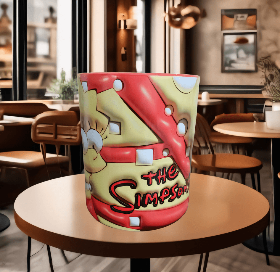 Simpsonlar Baskı içi ve Kulpu Renkli Kupa