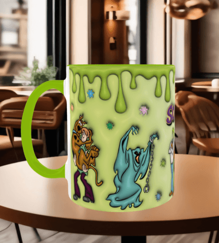 Scooby Doo Baskı içi ve Kulpu Renkli Kupa