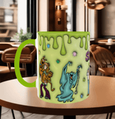 Scooby Doo Baskı içi ve Kulpu Renkli Kupa