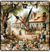 Saklı köy vintage baskı metal hediyelim dekoratif kaliteli duvar saati