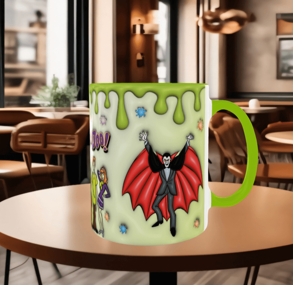 Scooby Doo Baskı içi ve Kulpu Renkli Kupa