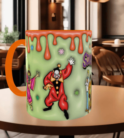 Scooby Doo Baskı içi ve Kulpu Renkli Kupa