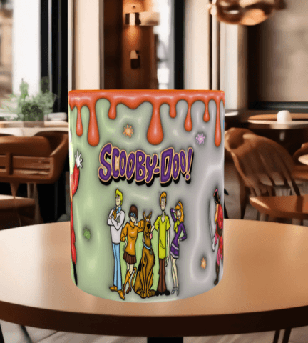 Scooby Doo Baskı içi ve Kulpu Renkli Kupa