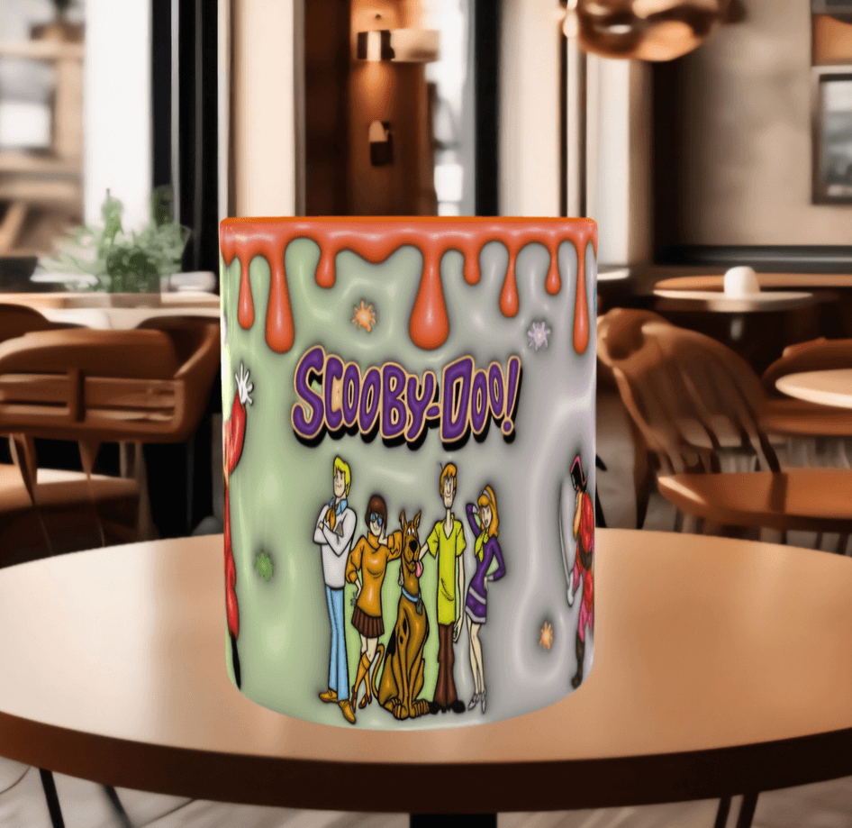 Scooby Doo Baskı içi ve Kulpu Renkli Kupa