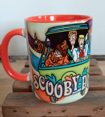 Scooby Doo Baskı içi ve Kulpu Renkli Kupa