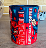 Süperman Baskı içi ve Kulpu Renkli Kupa