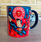Süperman Baskı içi ve Kulpu Renkli Kupa