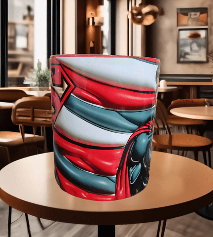 Süperman Baskı içi ve Kulpu Renkli Kupa