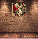 Noel gecesi christmas vintage baskı metal hediyelim dekoratif kaliteli duvar saati