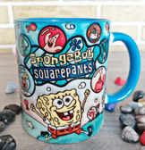 Sünger Bob Baskı içi ve Kulpu Renkli Kupa