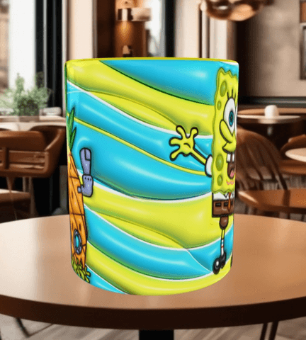 Sünger Bob Baskı içi ve Kulpu Renkli Kupa