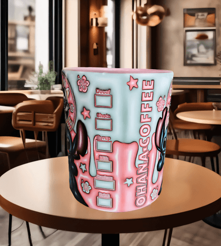 Stitch Baskı içi ve Kulpu Renkli Kupa