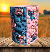 Stitch Baskı içi ve Kulpu Renkli Kupa