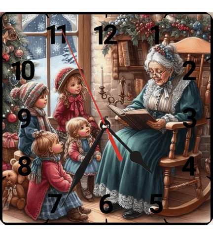 Noel gecesi christmas vintage baskı metal hediyelim dekoratif kaliteli duvar saati