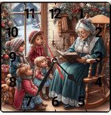 Noel gecesi christmas vintage baskı metal hediyelim dekoratif kaliteli duvar saati