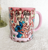 Stitch Baskı içi ve Kulpu Renkli Kupa