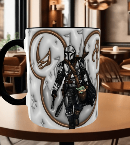 Star wars Baskı içi ve Kulpu Renkli Kupa