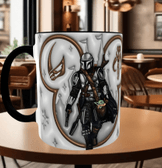 Star wars Baskı içi ve Kulpu Renkli Kupa