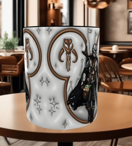 Star wars Baskı içi ve Kulpu Renkli Kupa