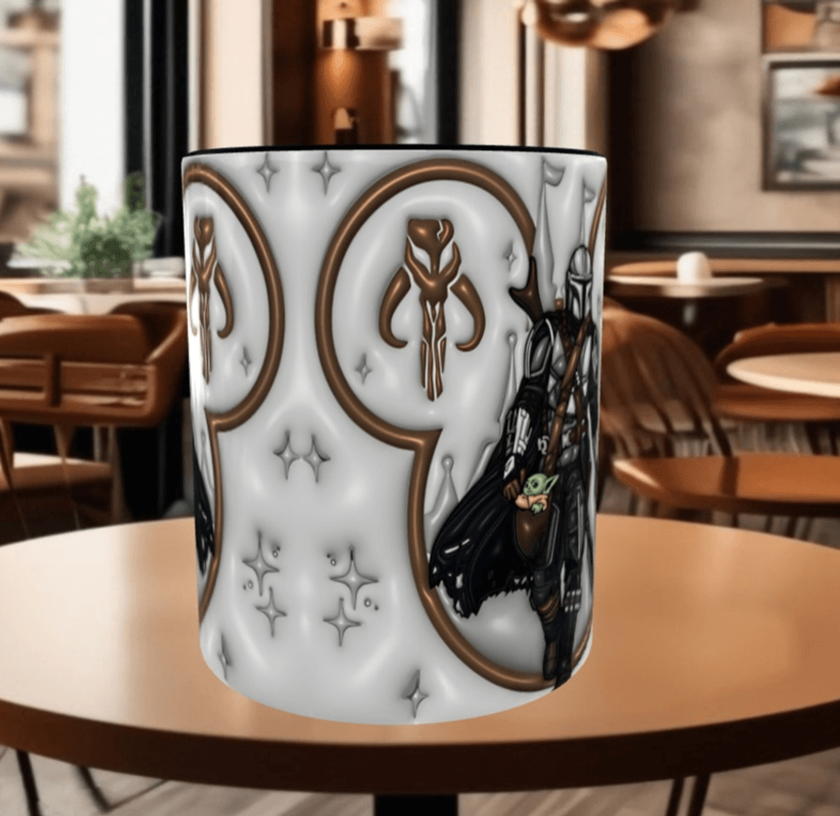 Star wars Baskı içi ve Kulpu Renkli Kupa