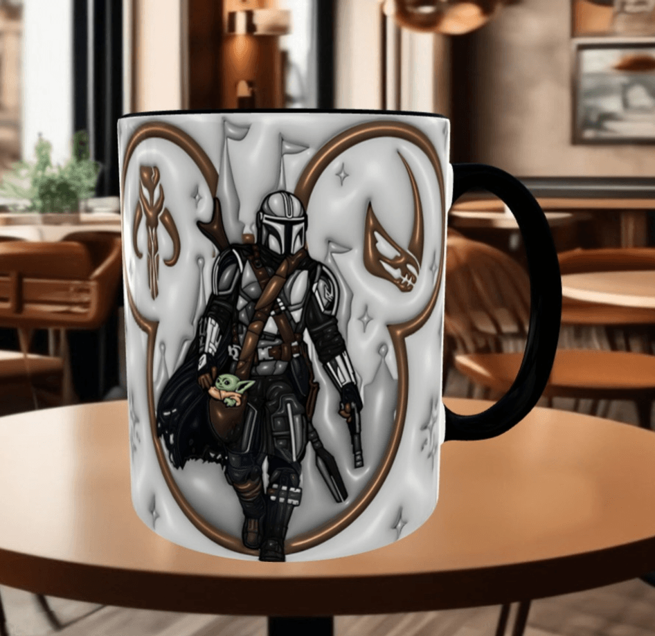 Star wars Baskı içi ve Kulpu Renkli Kupa